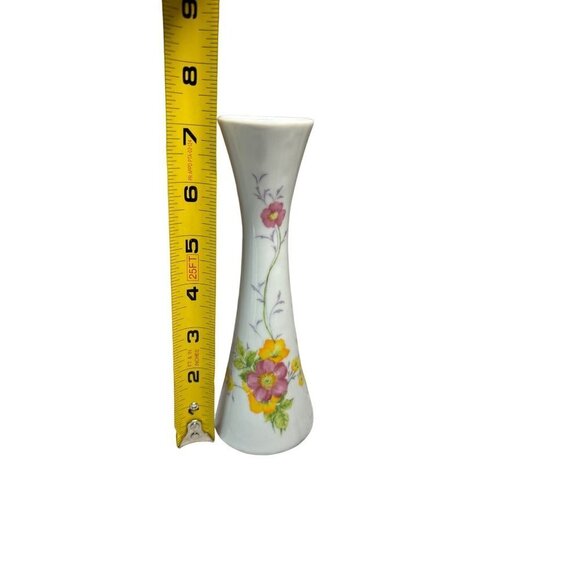Toscany Collection Vase Bud Porcelain Delicate Flowers & Stems Purple Yellow - Picture 7 of 7